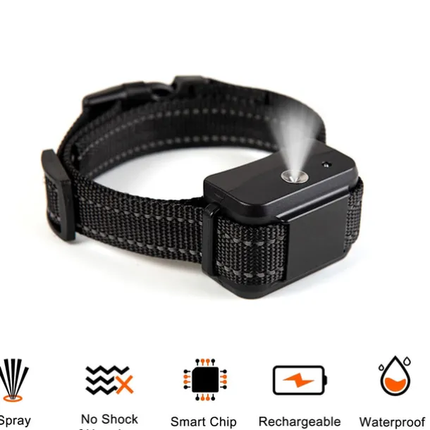 Dog Training Spray Bark Collar Citronella Control Stop Barking Collar for Dogs Small Medium Large Adjustable Rechargeable Waterproof No Shock Harmless