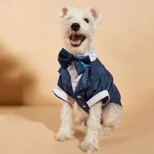 Dog Tuxedo Dog Suit Dogs Tuxedo Wedding Party Suit Dog Prince Wedding Bow Tie Shirt Formal Dog Wedding Attire for Small and Medium Dogs