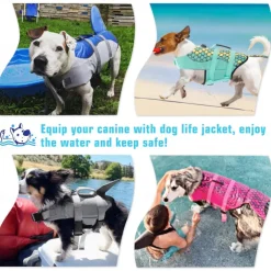 Dog Vest Life Vest Dog Life Jacket Fashion Reflective Sports & Outdoors Safety Beach Pool Dog Clothing for Husky Golden Retriever Bichon Frise Pomeranian Small