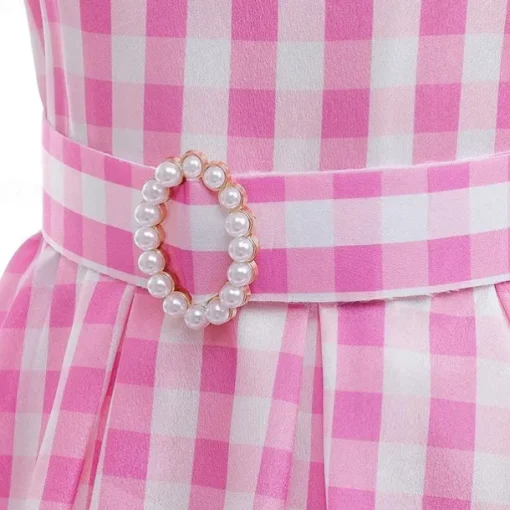 Doll Dress Cosplay Costume Masquerade Retro Vintage Hot Pink Movie Cosplay for Girls' Kid's Children's Day Masquerade