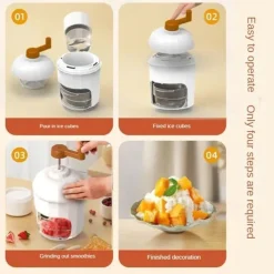 Domestic Hand-cranked Smoothie Machine Hand-operated Small Ice Shaver Without Plug-in Continuous Ice Breaker