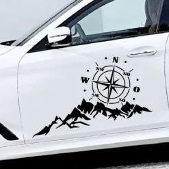 Doordash DIY Design Car Truck Decorative Stickers for SUV Mountain Adventurers Compass Cross-Country Rv Camper Car Accessories