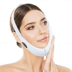 Double Chin Reducer MachineElectric Face Lift DeviceElectric V-FaceIntelligent Lifting Firming Facial Massager with Blue Light