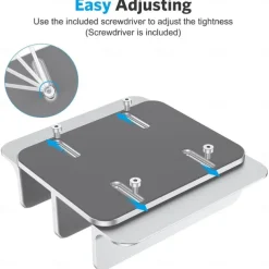 Double Desktop Stand Holder with Adjustable Dock Up to 17.3 inch Dock Version Vertical Laptop Stand