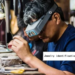 Double Lens Head Mounted Magnifier Eyewear Helmet Loupe Magnifying Glass Reading For Watch Tool Repair Educational Toys Gift