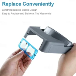 Double Lens Head Mounted Magnifier Eyewear Helmet Loupe Magnifying Glass Reading For Watch Tool Repair Educational Toys Gift