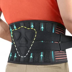 Double Pull Back Lumbar Support Belt Waist Orthopedic Brace Men Women Corset Spine Decompression Waist Trainer Pain Relief
