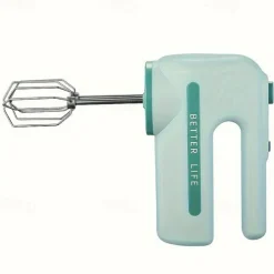 Double-end Rechargeable Wireless Automatic Mixing Stainless Steel Electric Egg Beater Hand Mixer Blender with Long Endurance Five Speed Control for Whipped Cream Cake Mixer