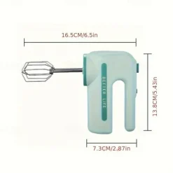 Double-end Rechargeable Wireless Automatic Mixing Stainless Steel Electric Egg Beater Hand Mixer Blender with Long Endurance Five Speed Control for Whipped Cream Cake Mixer