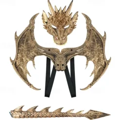 Dragon Halloween Wings Mask Party Costume Carnival Costume Party / Evening Cosplay Costume Kid's Boys' Girls' Carnival Children's Day Masquerade Party Halloween Masquerade Easy Halloween Costumes