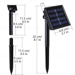 Dragonfly Solar String Lights Outdoor 6.5M 30LEDs Waterproof Solar Fairy Lights 8 Modes Decorative Lights for Patio Garden Yard Fence Wedding Christmas Party Warm White RGB Multicolor