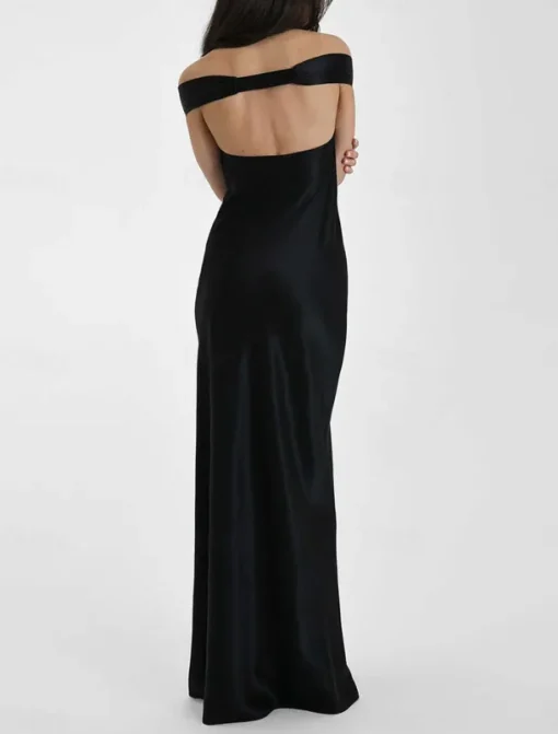 Dress Mermaid / Trumpet Party Dresses Elegant Dress Wedding Wedding Guest Floor Length Sleeveless Off Shoulder Backless with Ruched