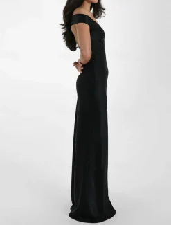 Dress Mermaid / Trumpet Party Dresses Elegant Dress Wedding Wedding Guest Floor Length Sleeveless Off Shoulder Backless with Ruched