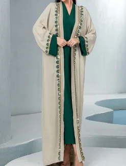 Dress Sets Mother of the Bride Dress Elegant V Neck Floor Length Chiffon Long Sleeve with Sequin Lace