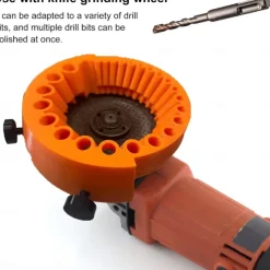 Drill Bit Sharpener, Angle Grinder Drill Bit Sharpener, Power Drill Bit Grinding Attachment, Handheld Drill Bit Sharpener for All Bits, Drill Bit Sharpener for Grinder 2 to 13 mm Drill Bits