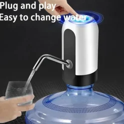 Drinking Fountain Water Bottle Pump Home Garden Automatic Switch One Click Kitchen Dining Room Mini Electric USB Charging