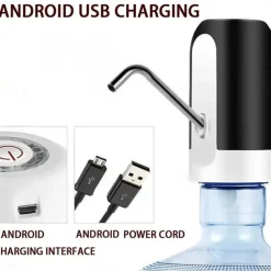 Drinking Fountain Water Bottle Pump Home Garden Automatic Switch One Click Kitchen Dining Room Mini Electric USB Charging