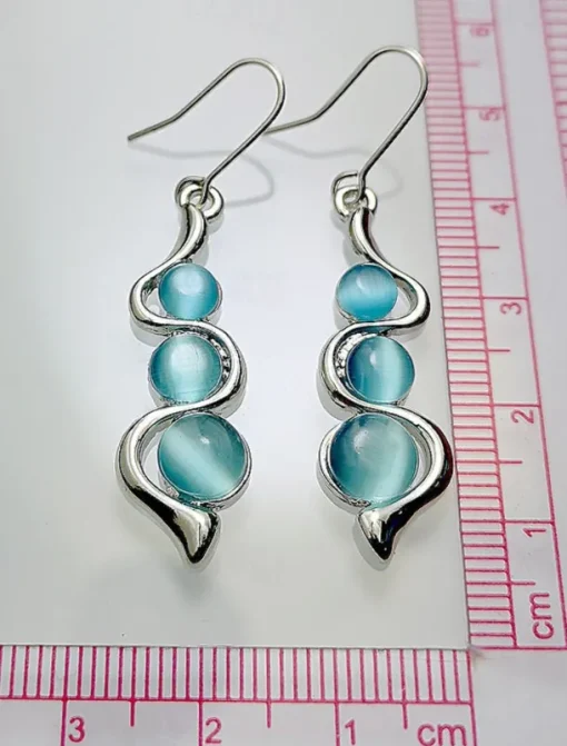Drop Earrings Vintage Style Botanical Boho Earrings Jewelry Blue For Party Work 1 Pair