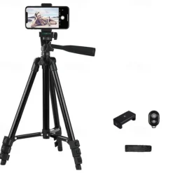 DSLR Tripod For Camera Phone Aluminum Travel Tripode Flexible Lightweight Light Stand Photography for Live Youtube Cellphone