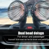 Dual Head USB Car Fan - High/Low Speeds Adjustable 5V/12V/24V Power - Effortless Car Cooling Solution for Portable Comfort