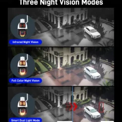 Dual Lens Outdoor WiFi Security Camera - Wireless IP Camera AI Body Tracking Colour Night Vision Two-Way Audio Waterproof Pan/Tilt Rotation