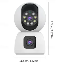 Dual Lens WiFi Camera Baby Monitor Smart Home Auto Tracking Indoor Home Security CCTV Video Surveillance