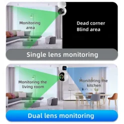 Dual Lens WiFi Camera Baby Monitor Smart Home Auto Tracking Indoor Home Security CCTV Video Surveillance