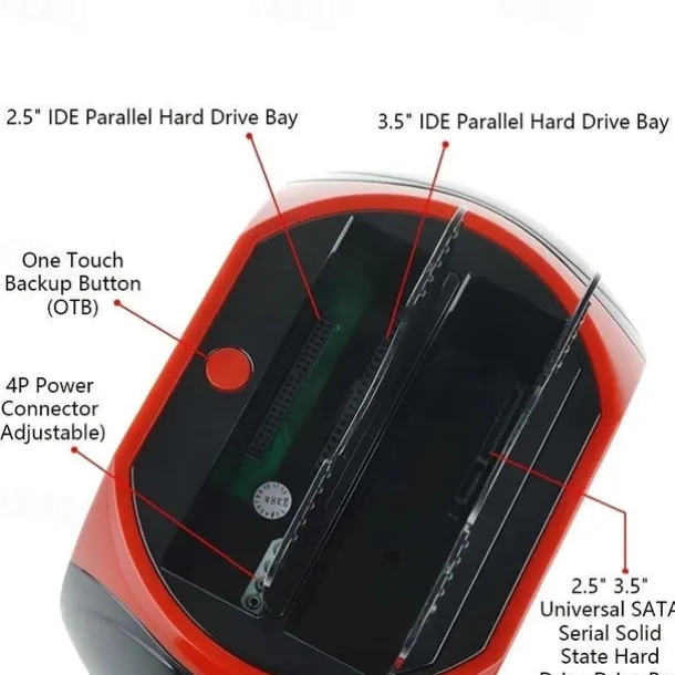 Dual-disk New And Old Dual-use Serial And Parallel Port Mobile Hard Drive Dock 2.5 3.5 Inch Multifunctional Ide Mechanical Sata Universal