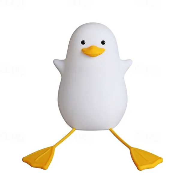 Duck LED Night Lights Cute Silicone Lamp Rechargeable USB Sensor Timing Bedside Lamp For Bedroom Kids Gift