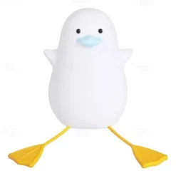 Duck LED Night Lights Cute Silicone Lamp Rechargeable USB Sensor Timing Bedside Lamp For Bedroom Kids Gift