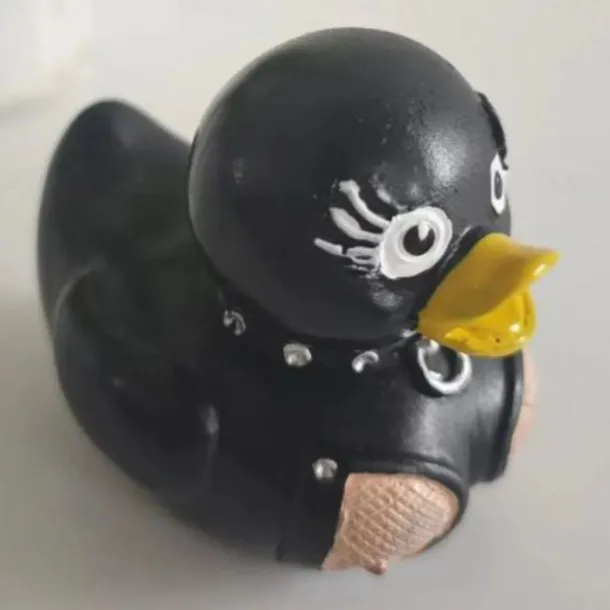 Duck Statue Decor Resin Collection Satanic, Punk, Gothic, and Rock'n'Roll Ducks - Perfect Additions for Mrs. Valentina's Eccentric and Dark-themed Display