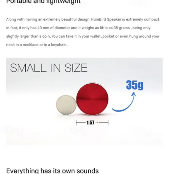 Dura Mobi Hummingbird Sound Box Bone Conduction Sound Box TWS Wireless Bluetooth-compatible Sound Box Portable Speaker