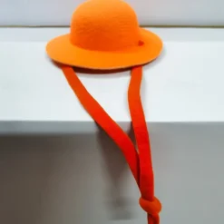 Durable Polyester Fiber Fun Chicken Hat with Drawstring Closure for Poultry Protection, Suitable for Various Chicken Breeds