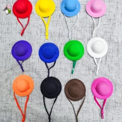 Durable Polyester Fiber Fun Chicken Hat with Drawstring Closure for Poultry Protection, Suitable for Various Chicken Breeds