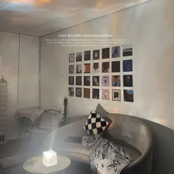 Dynamic Rotating Water Ripple Night Light with Remote Control 16-Color Rotating Water Pattern Flame Crystal Projector for Living RoomStudy Bedroom