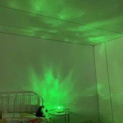 Dynamic Rotating Water Ripple Night Light with Remote Control Function, 16 Colors Rotating Water Ripple Crystal Light, Suitable for Photography, Study, Living Room, Bedroom Decorations and Lady Gift