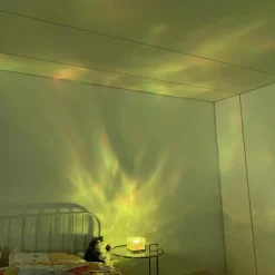 Dynamic Rotating Water Ripple Night Light with Remote Control Function, 16 Colors Rotating Water Ripple Crystal Light, Suitable for Photography, Study, Living Room, Bedroom Decorations and Lady Gift