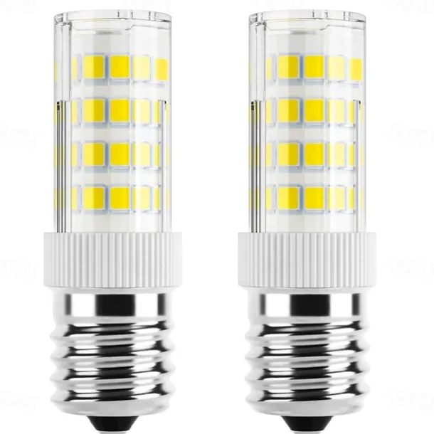 E17 LED Light Bulbs 5W Non-Dimmable Refrigerator Lights, Warm White/White 2pcs 110V-130V