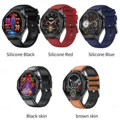 E480 Smart Watch 1.43 inch Smartwatch Fitness Running Watch Bluetooth ECG+PPG Temperature Monitoring Pedometer Compatible with Android iOS Women Men Long Standby Hands-Free Calls Waterproof IP 67