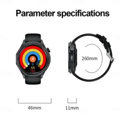 E480 Smart Watch 1.43 inch Smartwatch Fitness Running Watch Bluetooth ECG+PPG Temperature Monitoring Pedometer Compatible with Android iOS Women Men Long Standby Hands-Free Calls Waterproof IP 67