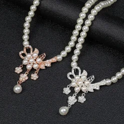 Earrings Set 1 set Alloy Earrings Necklace Women's Luxury Jewelry Set For Festival