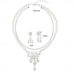 Earrings Set 1 set Alloy Earrings Necklace Women's Luxury Jewelry Set For Festival
