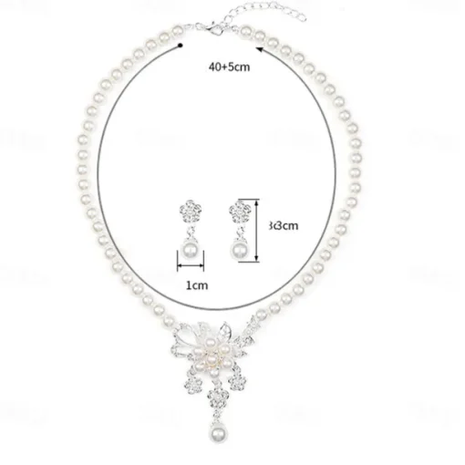 Earrings Set 1 set Alloy Earrings Necklace Women's Luxury Jewelry Set For Festival