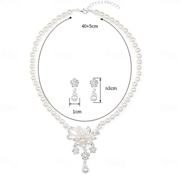 Earrings Set 1 set Alloy Earrings Necklace Women's Luxury Jewelry Set For Festival