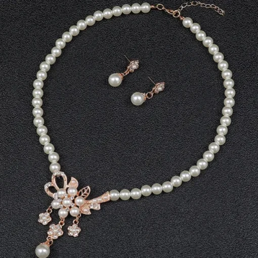 Earrings Set 1 set Alloy Earrings Necklace Women's Luxury Jewelry Set For Festival