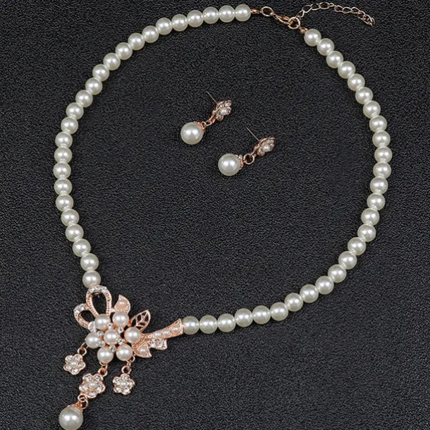 Earrings Set 1 set Alloy Earrings Necklace Women's Luxury Jewelry Set For Festival