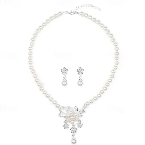 Earrings Set 1 set Alloy Earrings Necklace Women's Luxury Jewelry Set For Festival