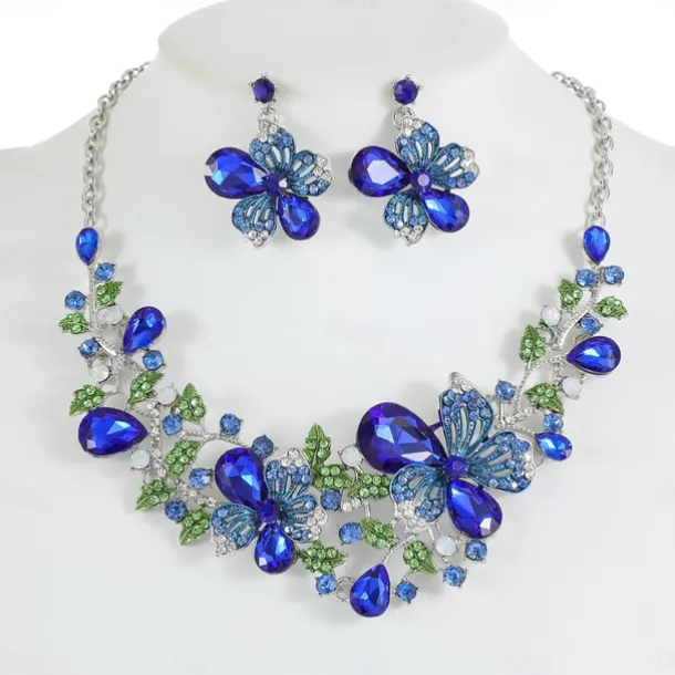 Earrings Set 1 set Alloy Earrings Necklace Women's Luxury Jewelry Set For Festival