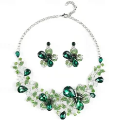 Earrings Set 1 set Alloy Earrings Necklace Women's Luxury Jewelry Set For Festival