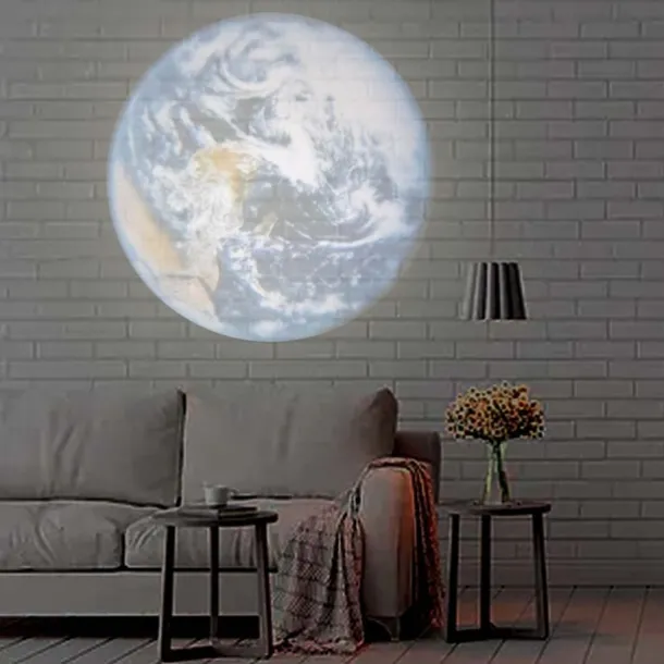 Earth Moon Projection Lamp Star Projector Planet Projector Background Atmosphere Led Night Light for Kids Bedroom Wall Decoration
